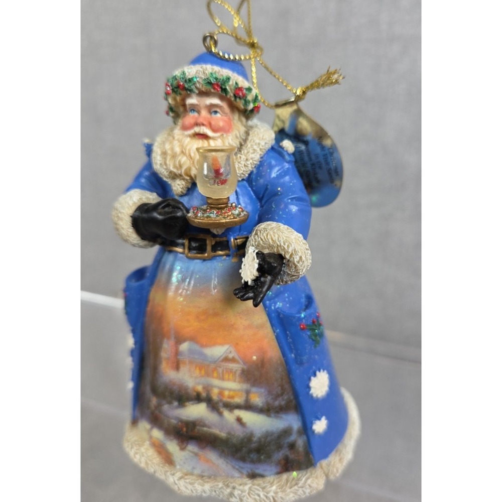 Thomas Kinkade Old World Santa Heirloom‎ Ashton Drake 2003 Christmas Night Visit